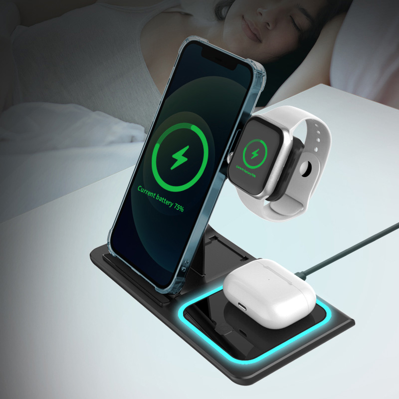 X455 3 In 1  Magnetic Wireless Charger