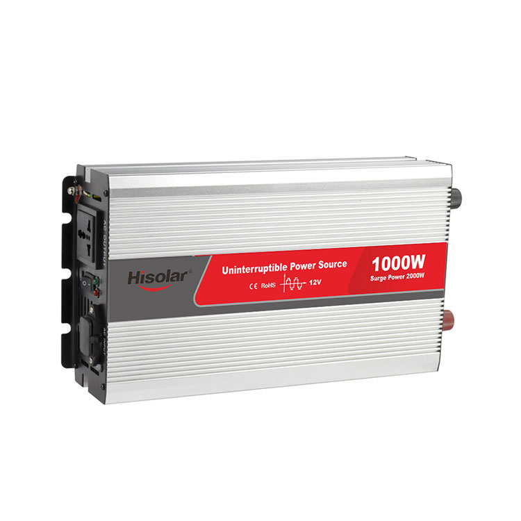 1000W 12V 220V Inverter Med Batterilader