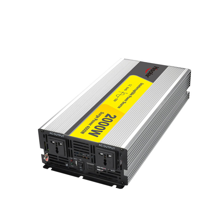 2000W 12V 120V USA Plug Pure Sine Wave Power Inverter With Battery Charger - 4 