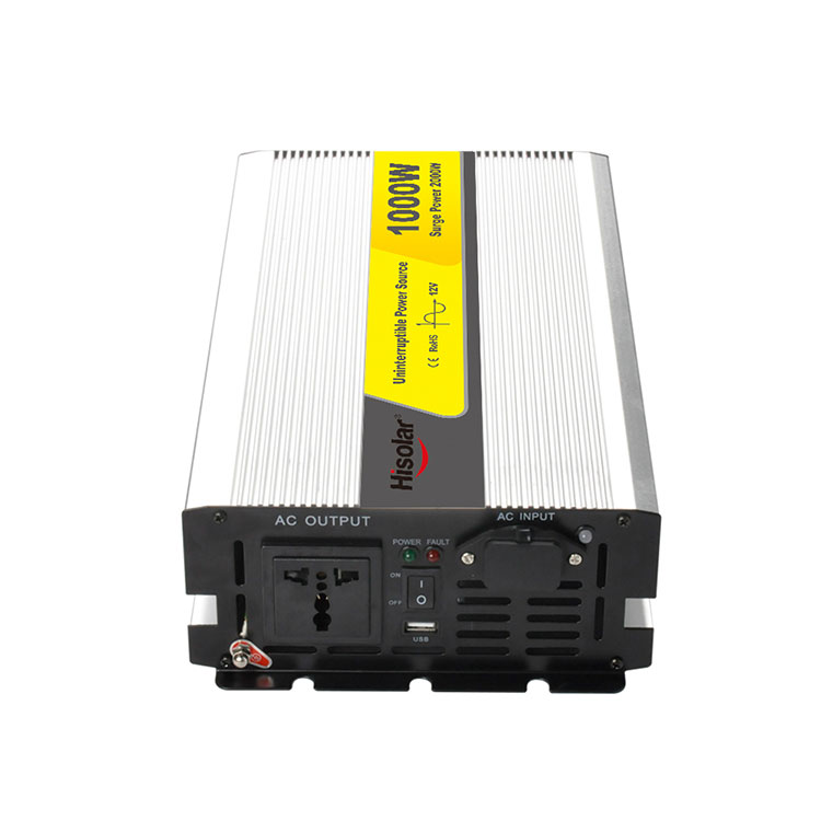 Alimentatore UPS Inverter di potenza a onda sinusoidale pura da 1000 W con caricabatterie - 4 