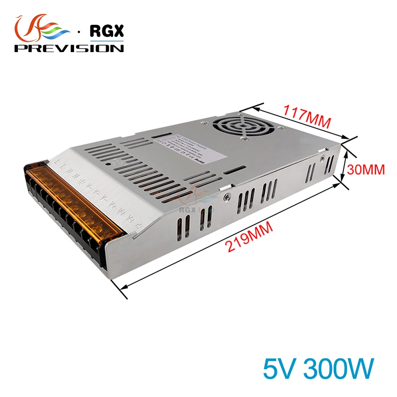 منبع تغذیه صفحه نمایش LED سوئیچ 5V300W 100V-240V انتقال RGX