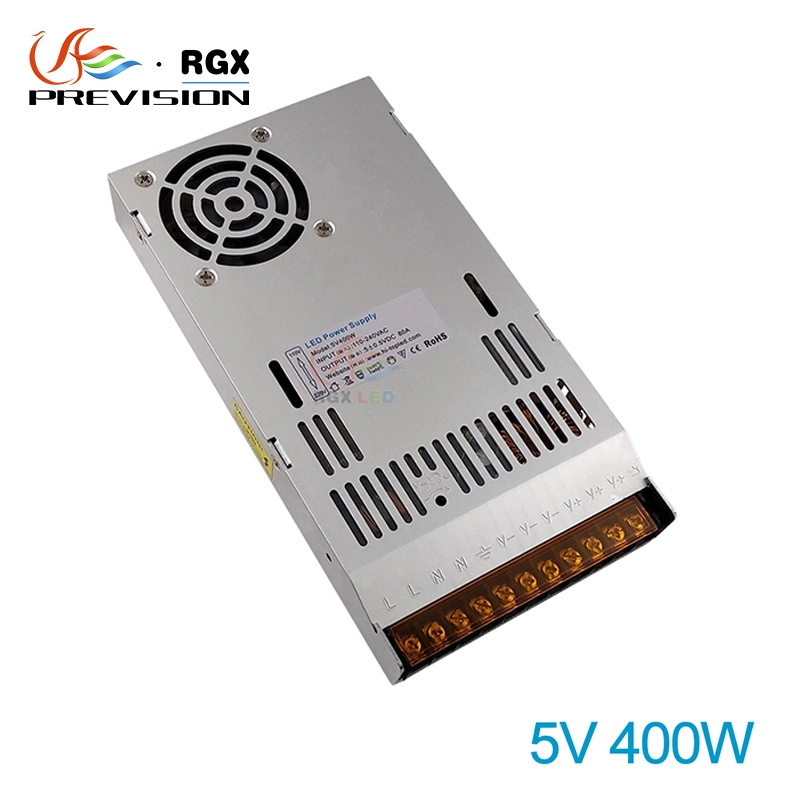 RGX LED napájecí zdroj displeje 100V-240V 5V400W LED napájecí zdroj má přenosový spínač