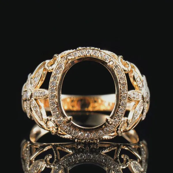 14K Yellow Gold Vintage Ring Setting