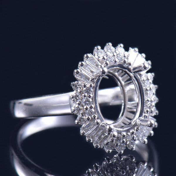 Anello da donna con diamanti 18 carati semimontaggio - 2 