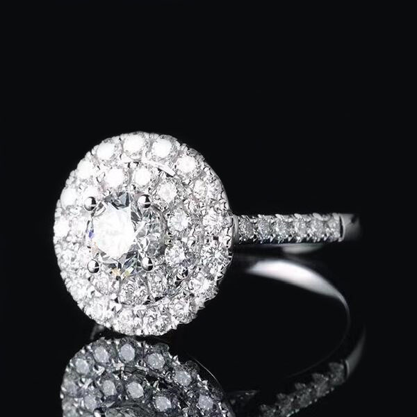 18K auksinis sužadėtuvių žiedas su deimantu - 1 