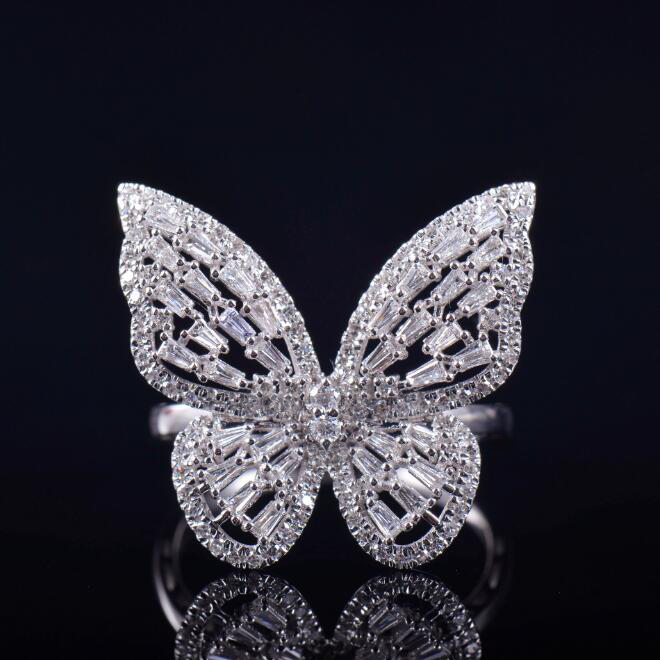 Diamond Butterlfy Ring For Women