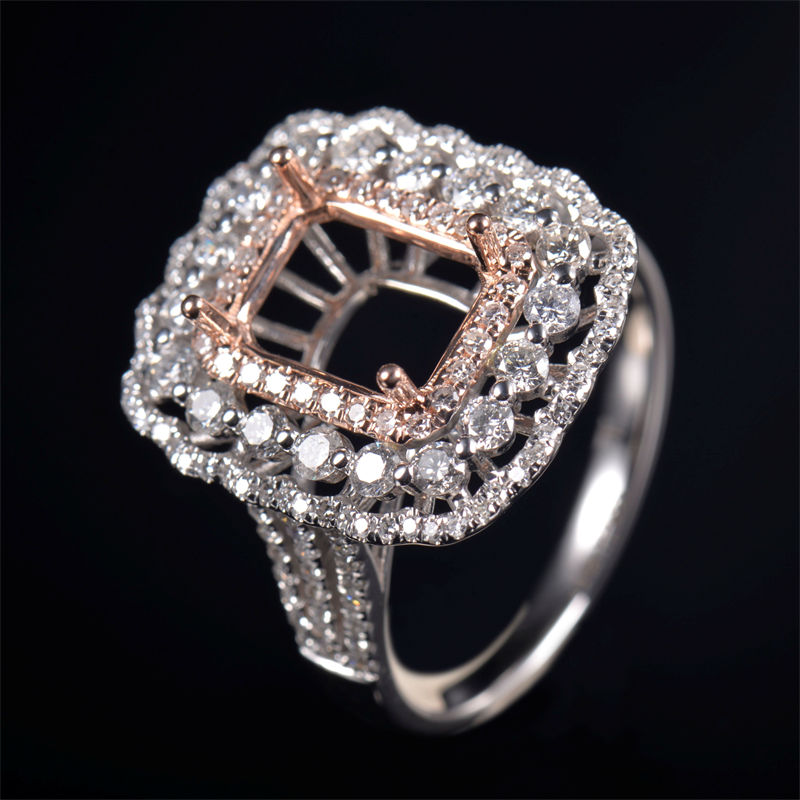 Art Deco Custom Women Ring Semi Mount - 2