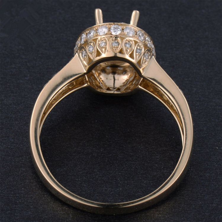 Art Engagement Ring Semi Mount - 3 