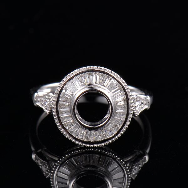 Baguette Diamond Rare Ring Mounting