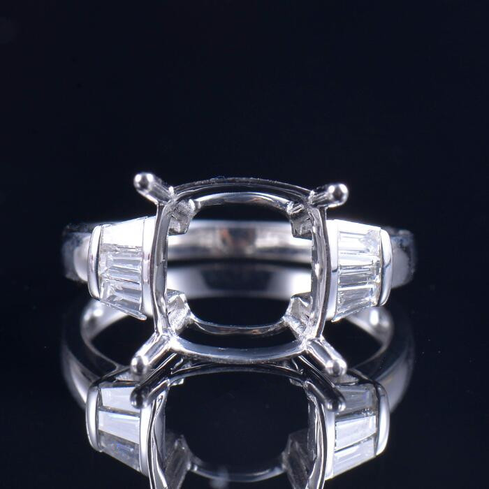 Baguette Side Diamond Ring Semi-Set