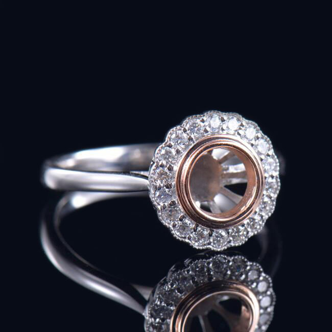 Bezel Dress Diamond Ring Semi-Set - 2 