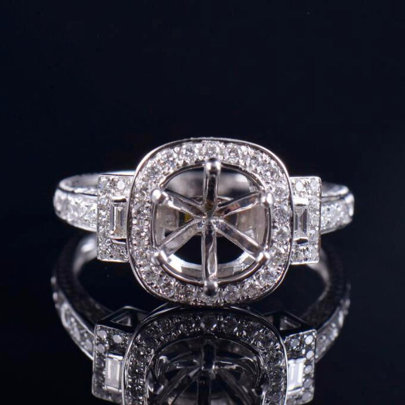 Classic Vintage Lady Ring Semi Mount