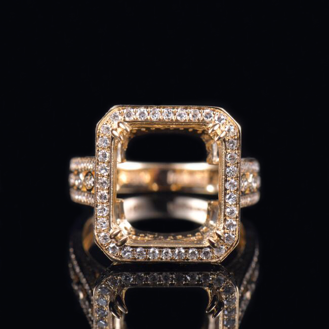 Classical Fancy Antique Ring Semi-Set