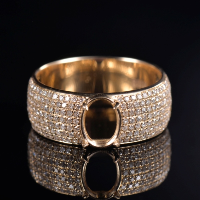 Custom Glamorous Lady Ring Semi-Set
