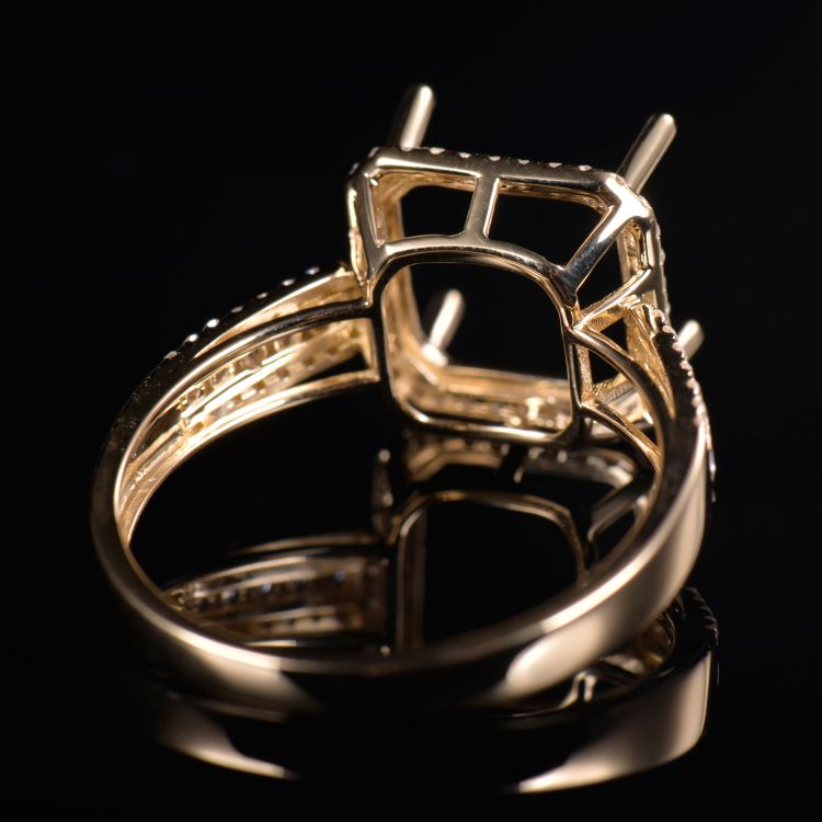 Detailed Engagement Ring Semi-Set - 1