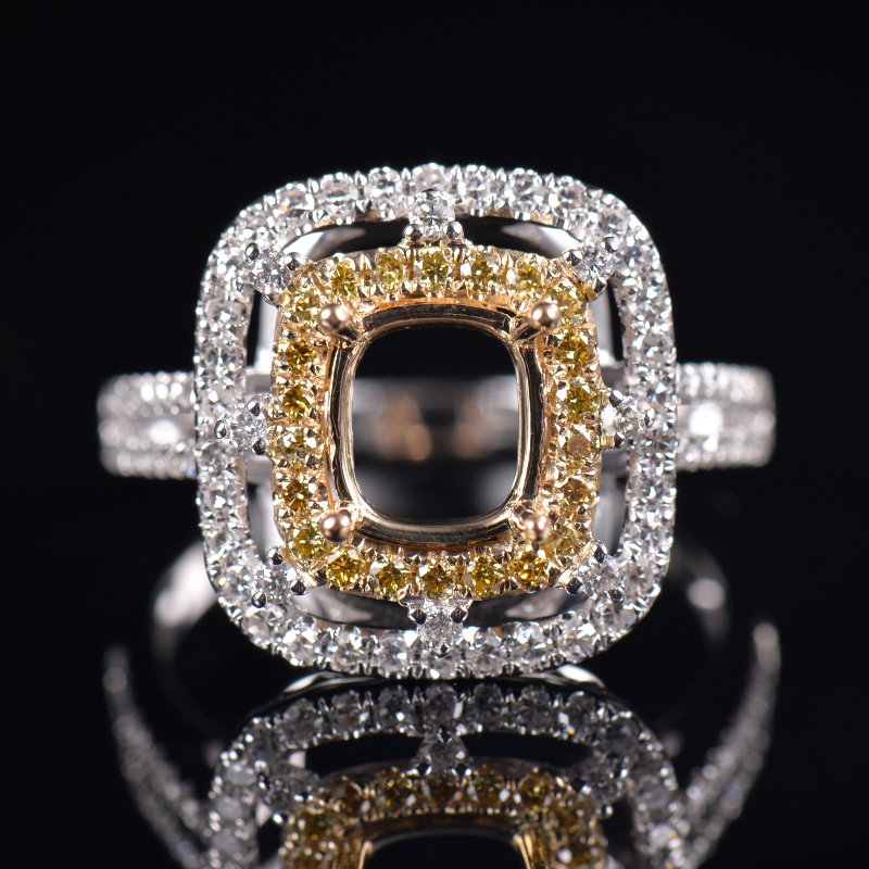 Elegant Lab Diamonds Ring Semi Mount
