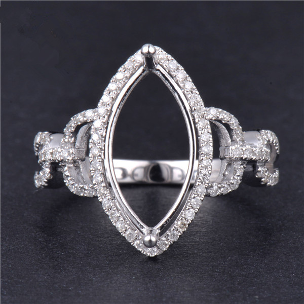 Elegant Marquise Cut Ring Semi Mount