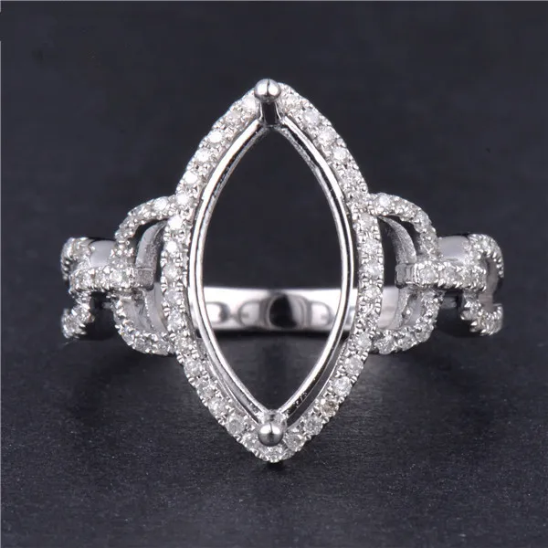Elegant Marquise Cut Ring Semi Mount