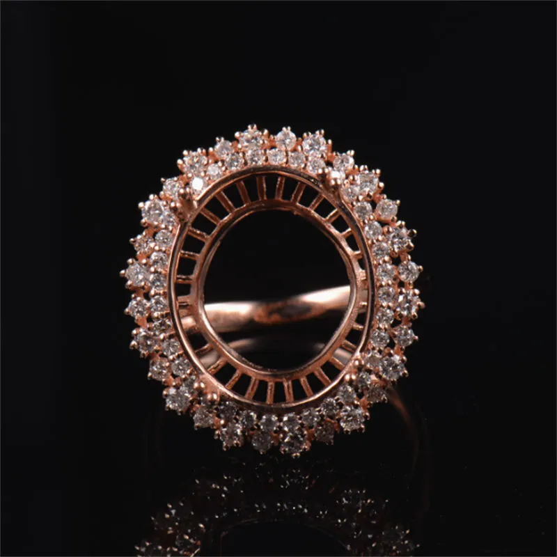 Fancy 14K Rose Gold Ring Semi Mount