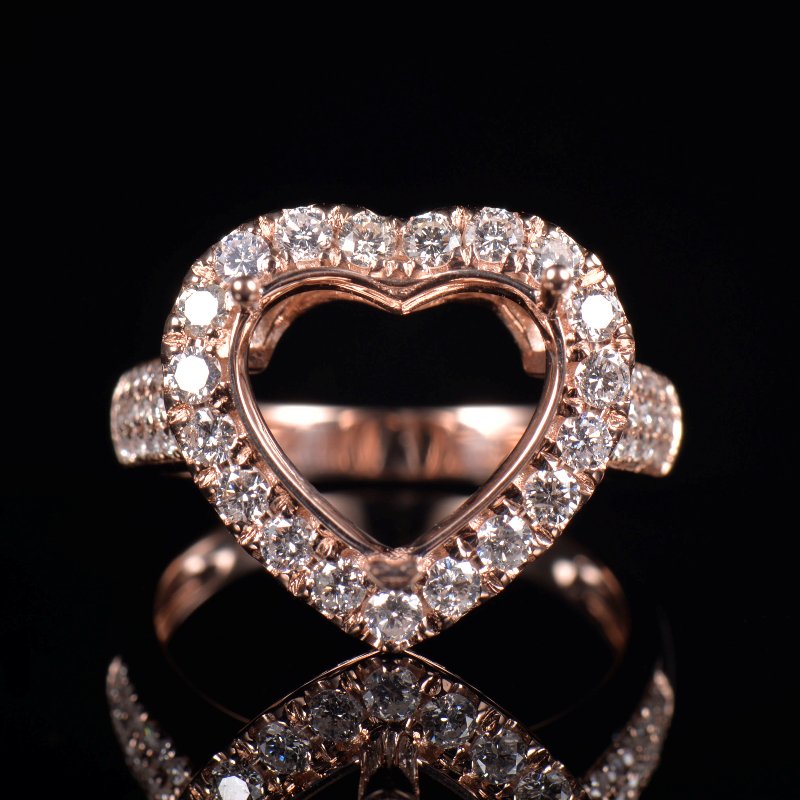 Fancy Custom Engagement Ring Mounting