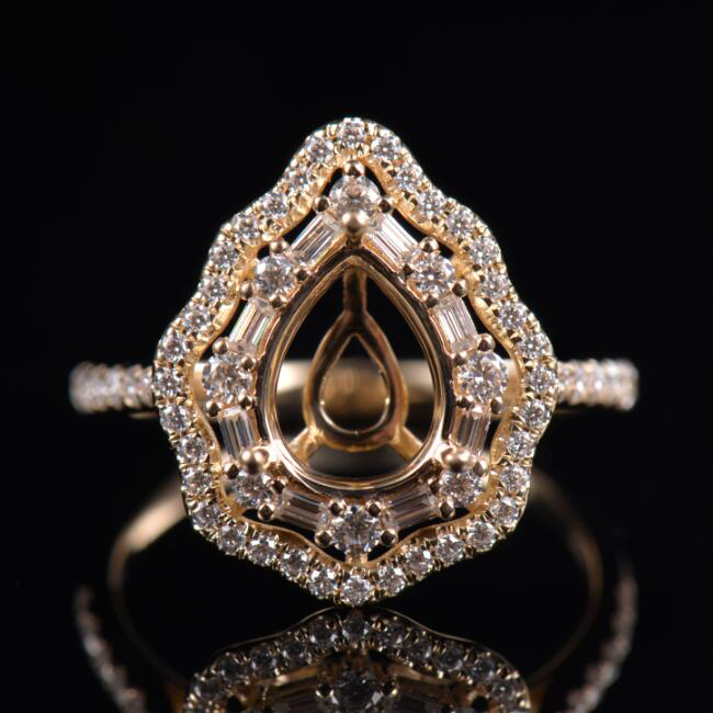 Fancy Glamorous Rare Ring Semi Mount