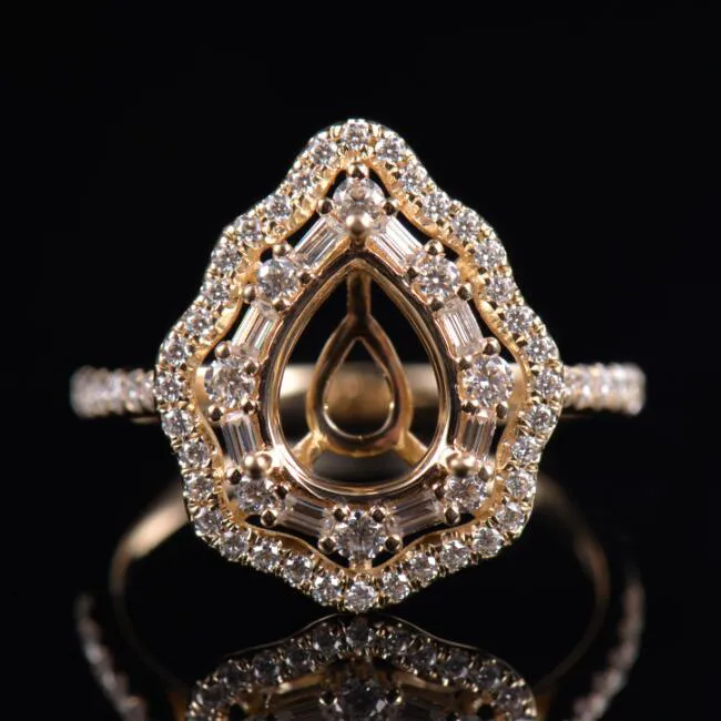 Fancy Glamorous Rare Ring Semi Mount