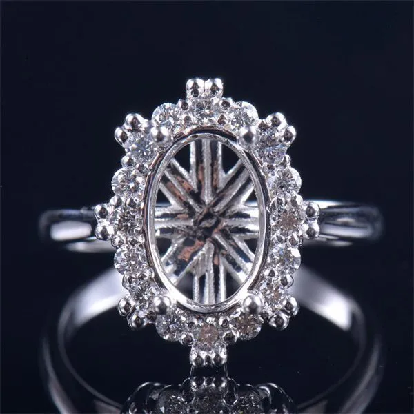 Fine Art Deco Oval Cut Ring Mounting