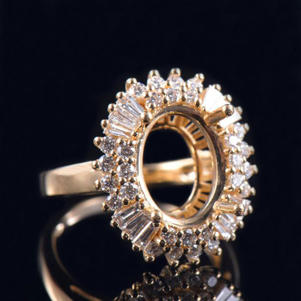 Montaggio su anello di diamanti personalizzato fine - 2
