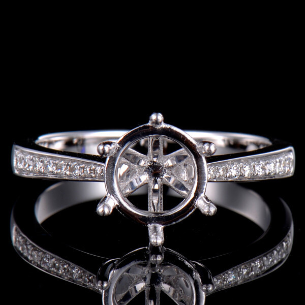 Fine Detailed Promise Ring Mounting