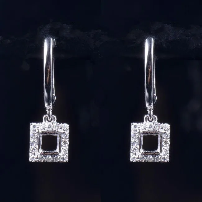 Fine Princess Shape Earrings Semi-Set