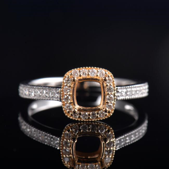 Gorgeous Milgrain Lady Ring Semi-Set