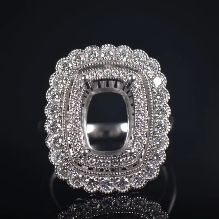 Gorgeous Milgrain Sparkly Ring Mounting