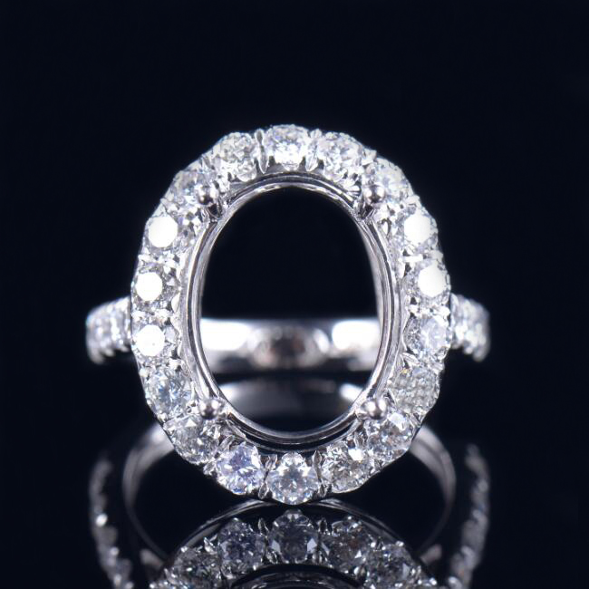 „Halo Diamond“ tinkintas žiedo nustatymas