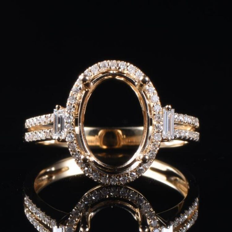 Halo Engagement Ring Semi Mount