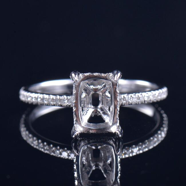Hidden Halo Solitaire Stud Ring Setting