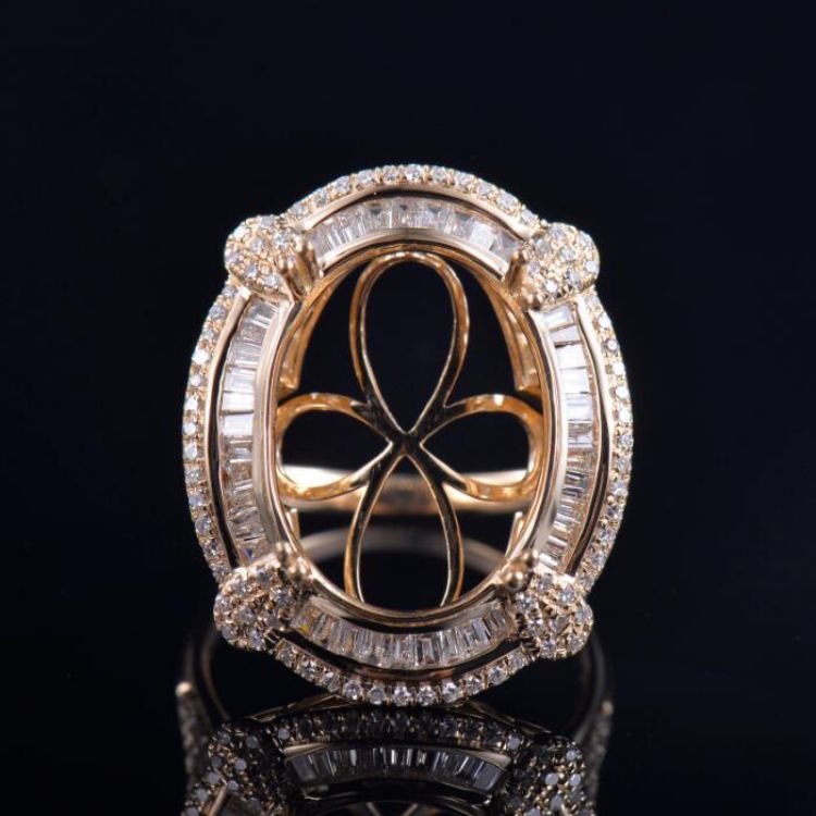 Luxury Big Stone Vintage Ring Setting