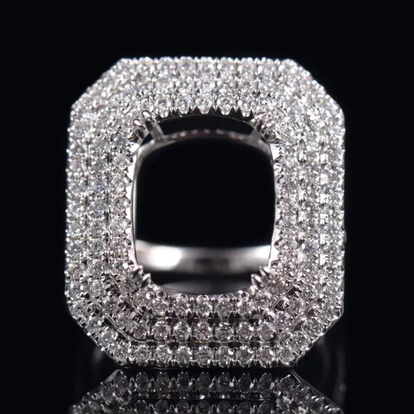 Luxury Sparkling Fancy Ring Mounting
