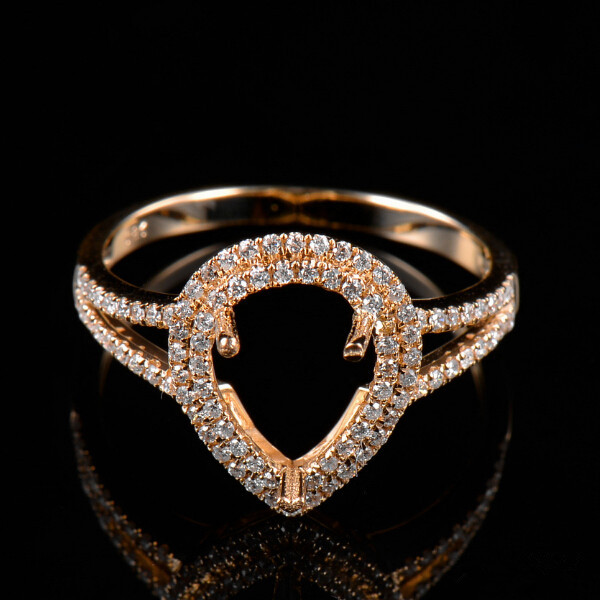 Pear Cut Elegant Promise Ring Semi-Set