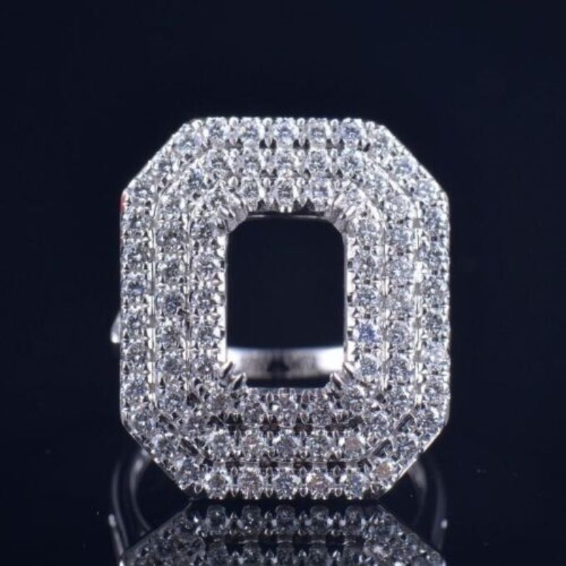 Quality Cluster Lab Diamonds Ring Setting