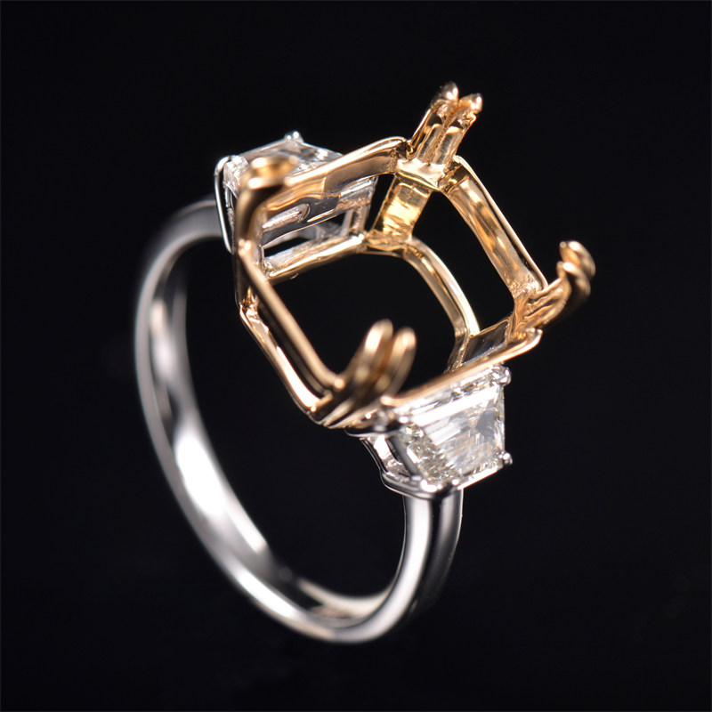 Rare Glamorous Lady Ring Semi Mount - 2