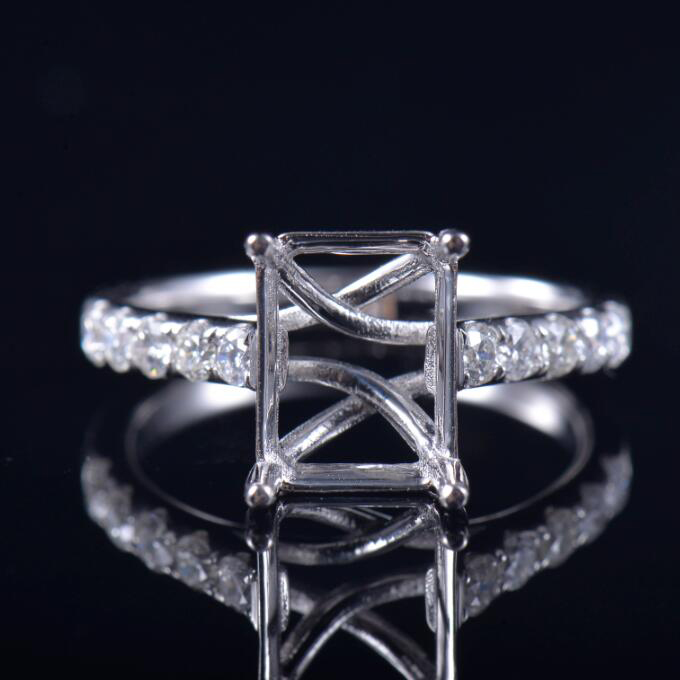 Scallop Side Diamond Ring Semi Mount