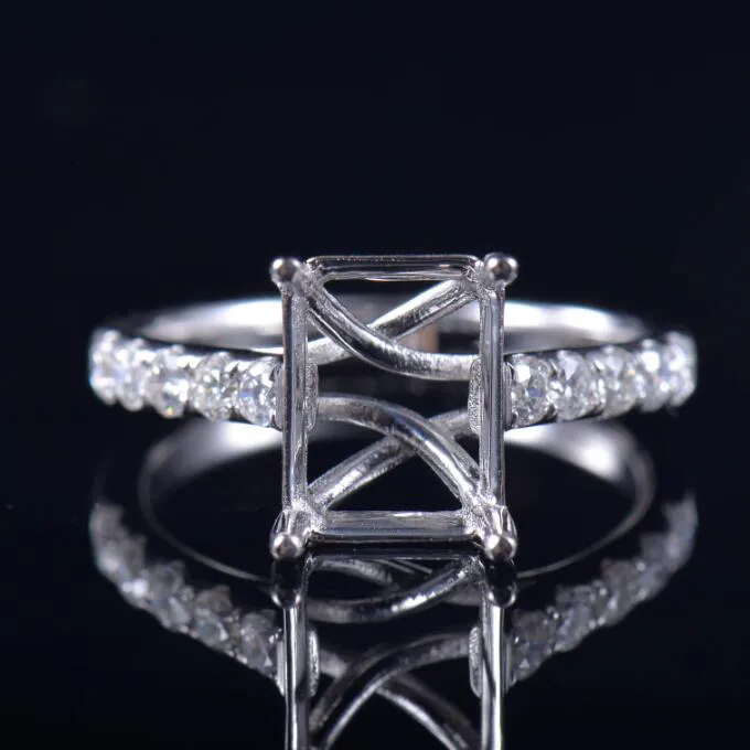 Scallop Side Diamond Ring Semi Mount