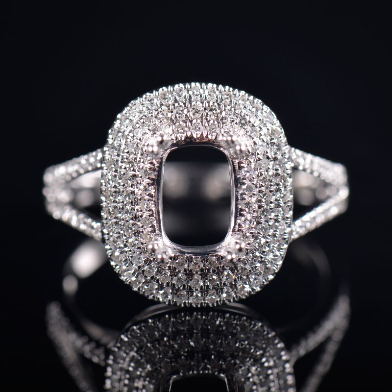 Sparkling Lab Diamonds Ring Semi Mount