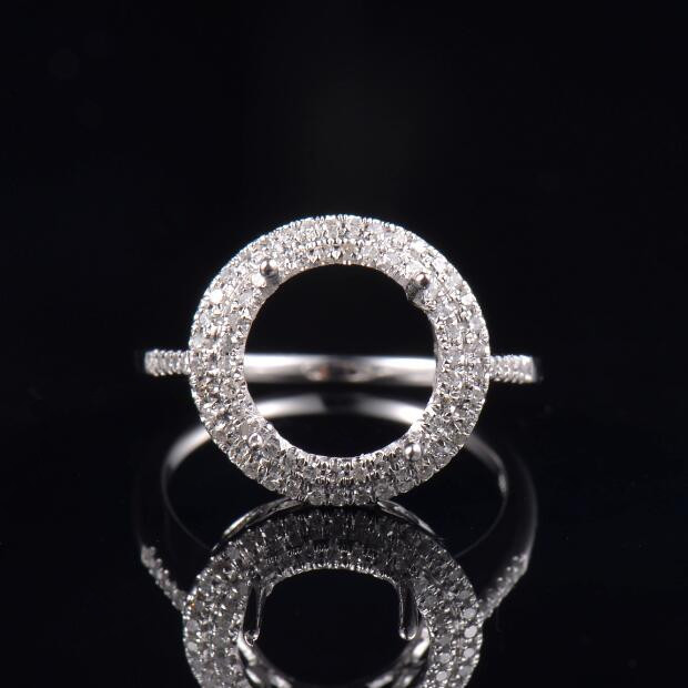 Sparkly Double Halo Ring Semi-Set