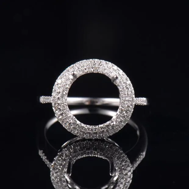 Sparkly Double Halo Ring Semi-Set
