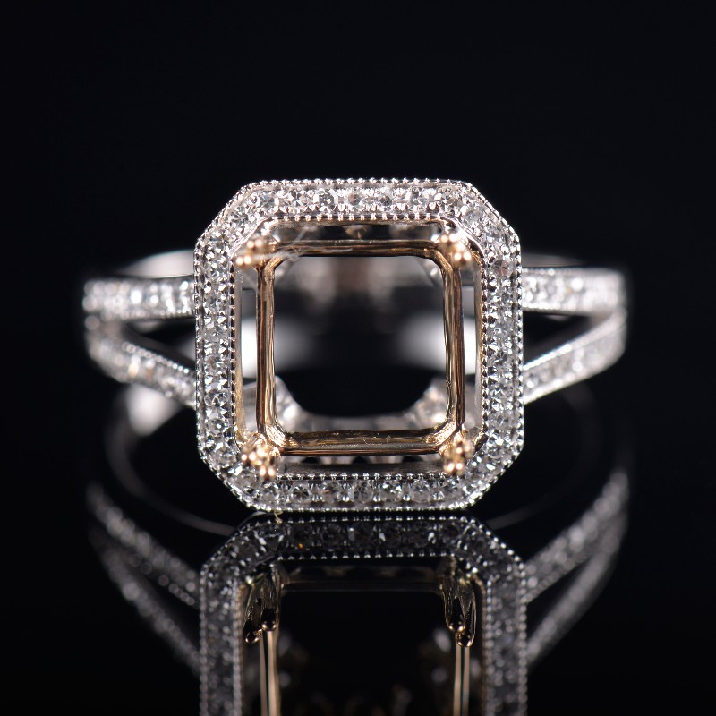 Split Shank Lab Diamonds Ring Semi Mount