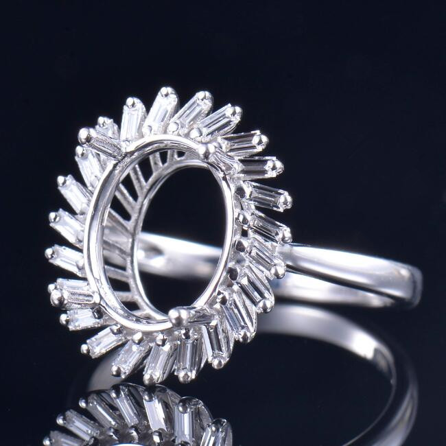 Stylish Baguette Diamond Ring Setting - 1