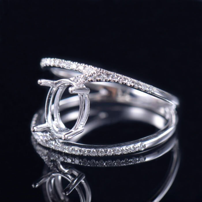 Swirl Diamond Ring Semi Mount - 1 
