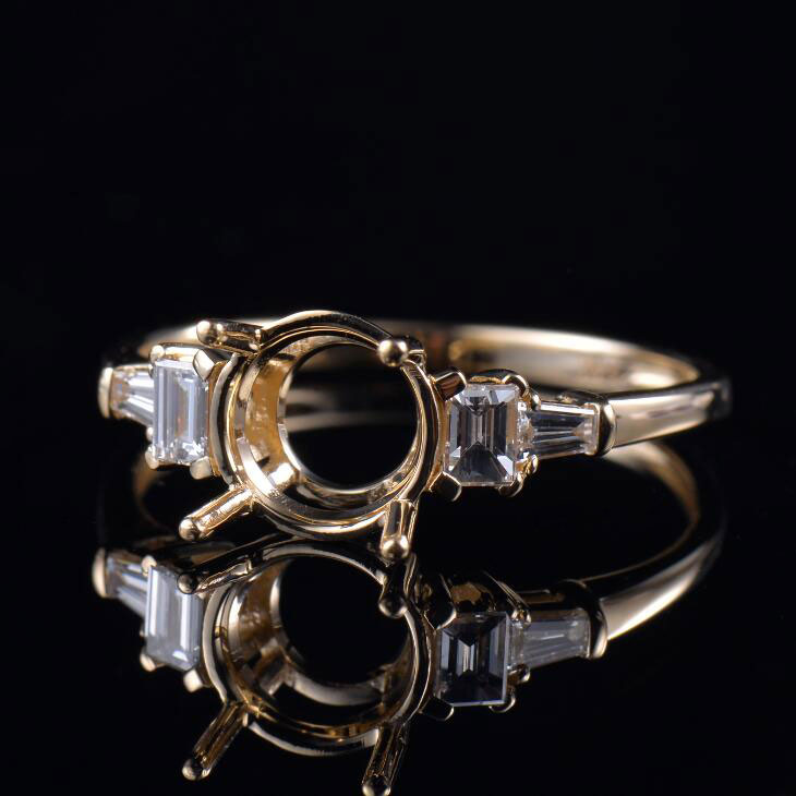 Three Stone Bridal Ring Setting - 1 