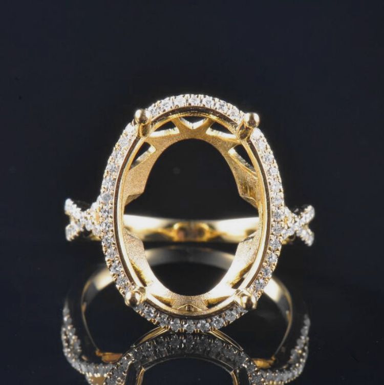 Twist Shank Diamond Ring Semi-Set